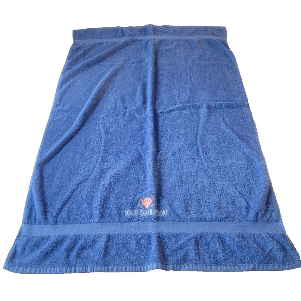 South Beach Resort Myrtle Beach South Carolina Blue Beach Bath Towel Cotton